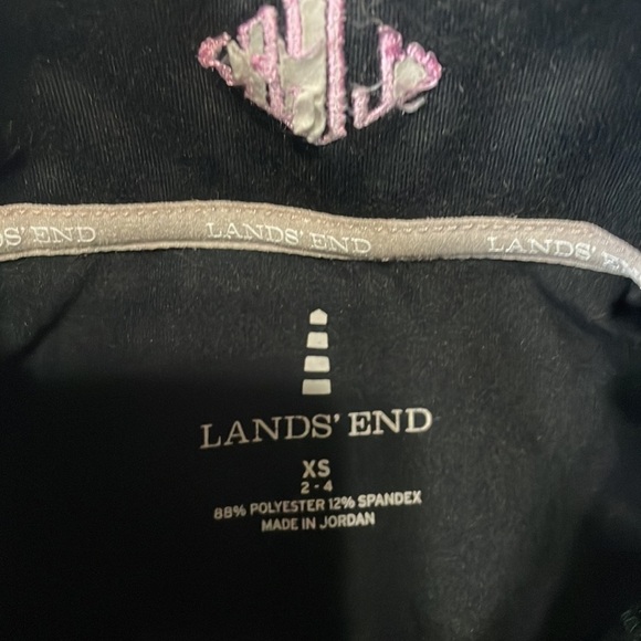 Lands End Black Zip Up Jacket - Picture 2 of 4